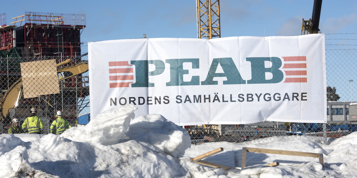 Peab kraschar på Stockholmsbörsen