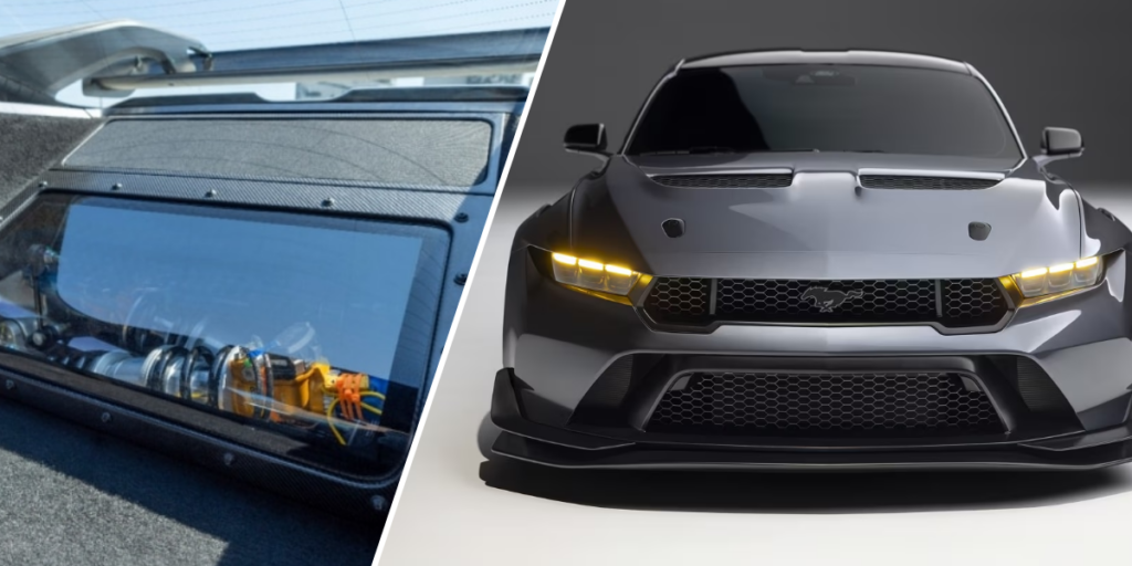 Ford Mustang GTD och stötdämparna man är stolt över. (Foto: Ford)