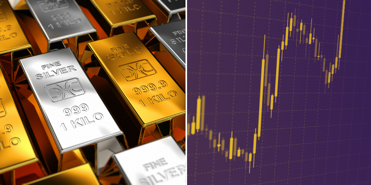 Marknaden slukar ädelmetaller: Silver och guld rusar