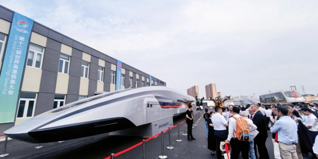 På utställningsområdet i China National Convention Center. (Foto: CRRC)