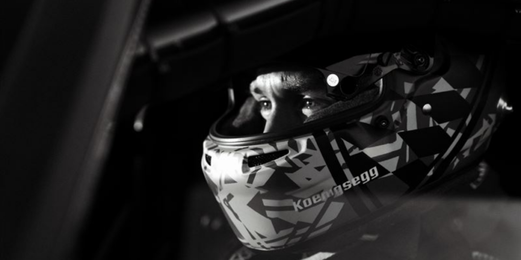 Testföraren Markus Lundh i en Jesko Absolut WR-02476 (Foto: Koenigsegg)