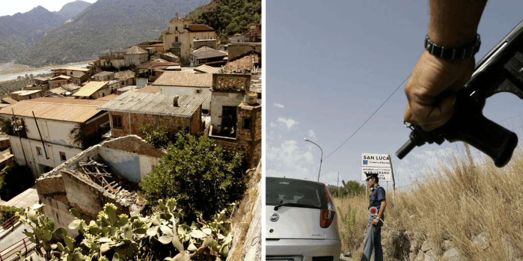 Basen för ’Ndrangheta finns i San Luca i Kalabrien, en liten bergsby som anses vara organisationens hjärta. (Foto: Francesco Saya/Pier Paolo Cito/TT)