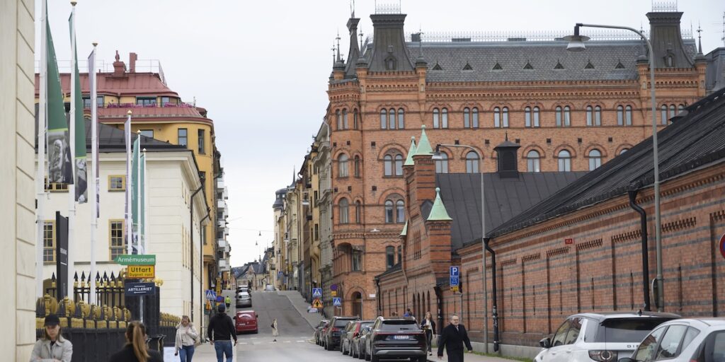 Riddargatan på Östermalm i Stockholm, tidigare landets dyraste stadsdel. (Foto: Fredrik Sandberg / TT)