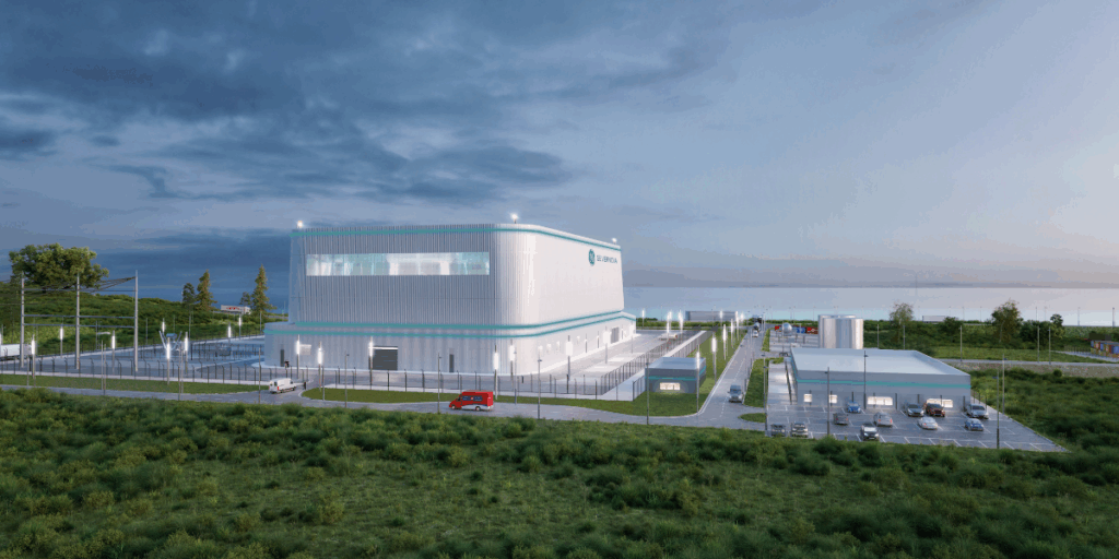 Så här kan GE Vernova Hitachis lilla modulära reaktor BWRX-300 se ut, en av teknikerna som Vattenfall nu utvärderar för framtida kärnkraft vid Ringhals. (Illustration: GE Vernova Hitachi Nuclear Energy / Pressbild)
