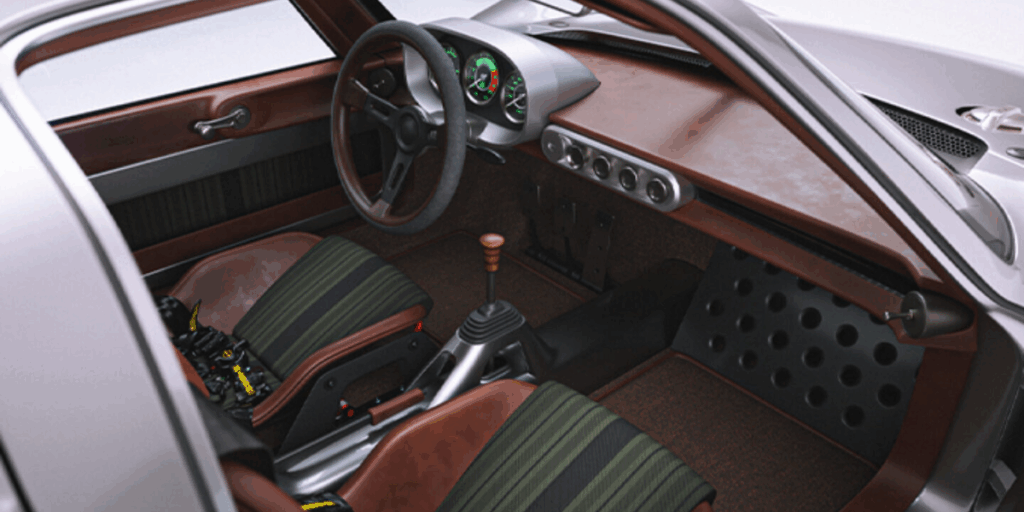 Retrovibbar i inredningen. Helt klart en flirt med Porsches anor. (Foto: Aerfal Automotive)