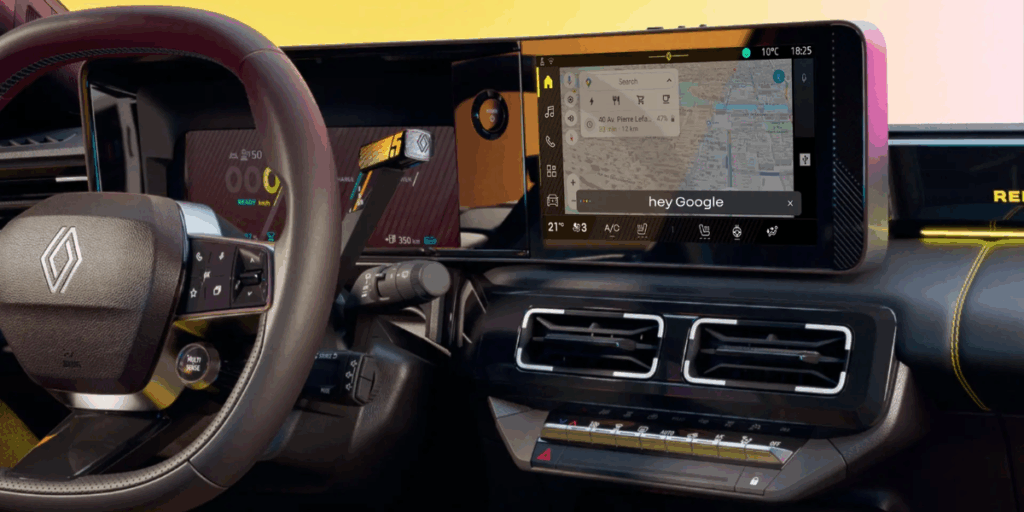 Den väldigt kantiga indredningen. (Foto: Renault)