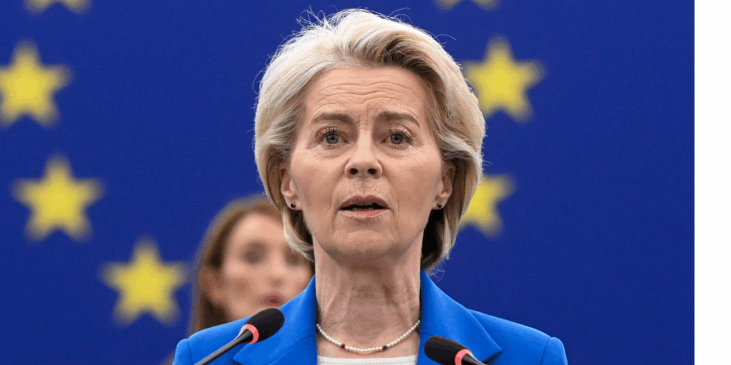 Ursula von der Leyen i Strasbourg i oktober. (Foto: Pascal Bastien/AP/TT)