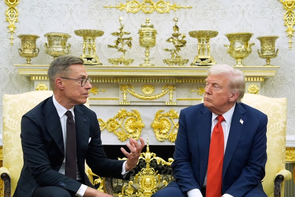 Donald Trump och Alexander Stubb i Vita huset i början av oktober.