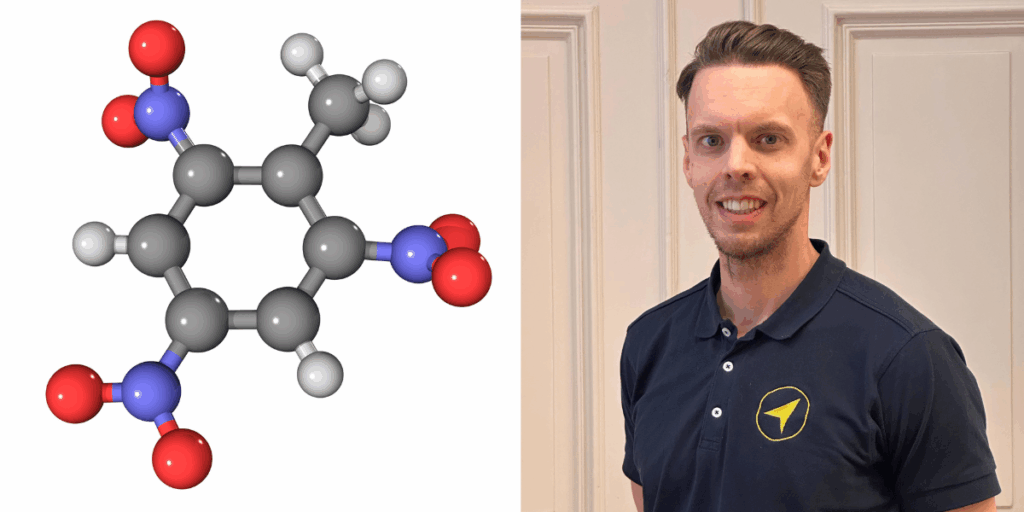 TNT-molekyl och Joakim Sjöblom.