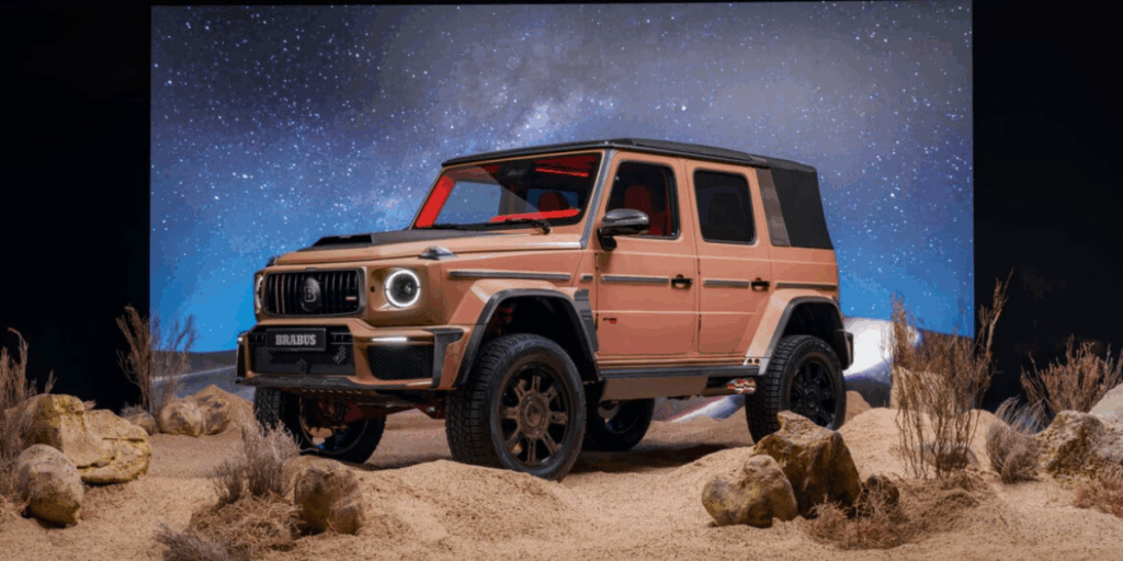 Här är hon, med taket uppfällt. (Foto: Brabus)