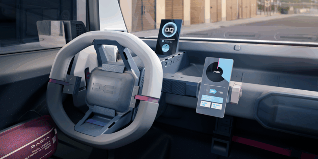 Här här vi den märkliga insidan. (Foto: Dacia)