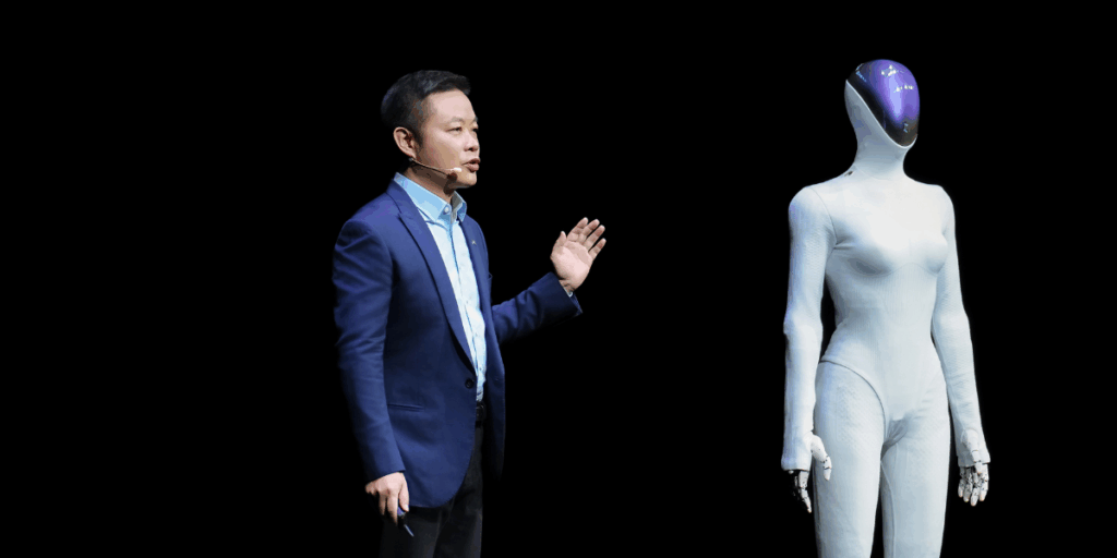 Det pratades också om robotar från XPENG. (Foto: XPENG.