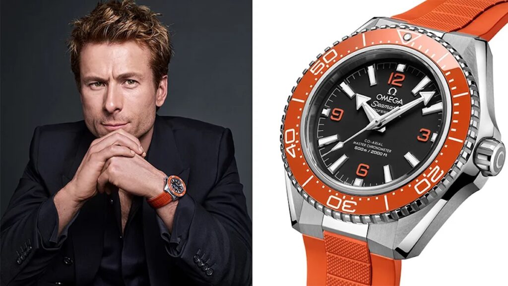 Omega- ambassadören och skådisen Glen Powell. 