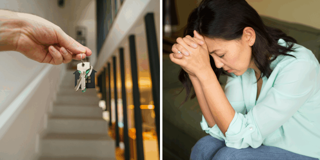 Bekymrad kvinna som funderar över bostadsekonomi. Enligt Hemnet klarar singlar husköp bara i två kommuner.