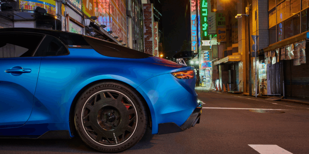 Det här är baken på en eldriven bil som ska konkurrera med Porsche 911. (Foto: Alpine)