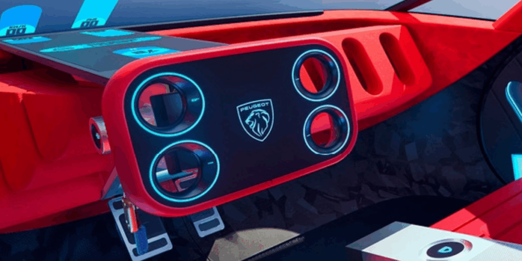 En närmare titt på ratten som ser rätt spännande ut. (Foto: Peugeot)