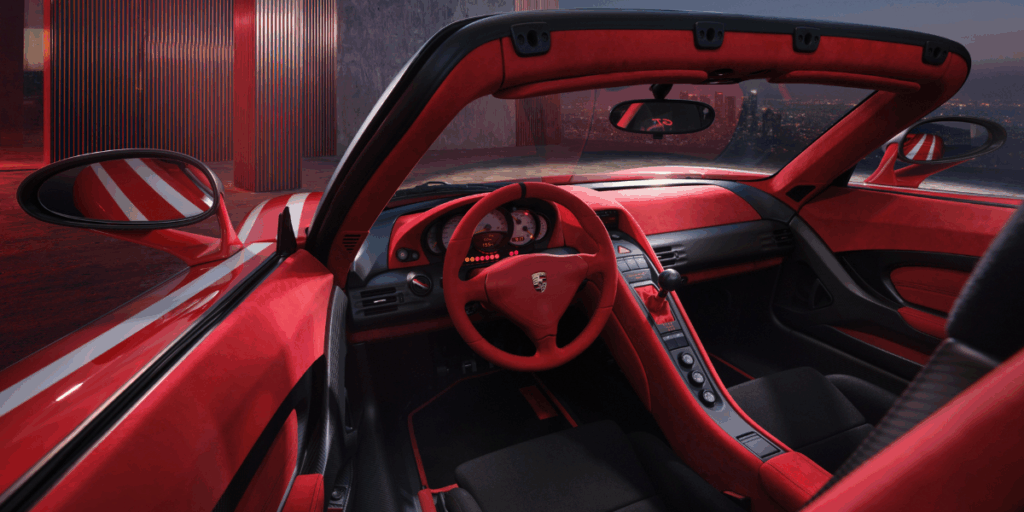 Inredningen är... röd. (Foto: Porsche)