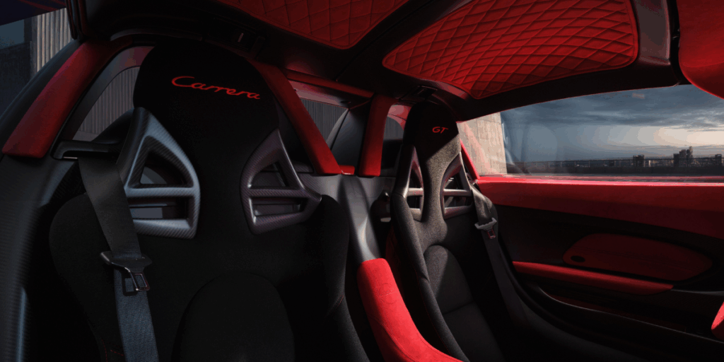 Den röda färgen tar sig in överallt. (Foto: Porsche)