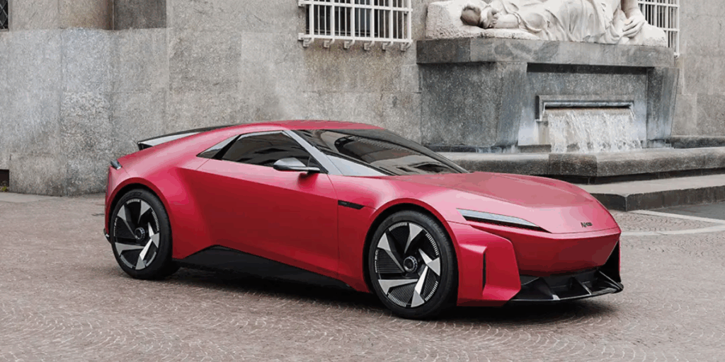 Rapida är ett nytt koncept utvecklat av IED Torino och Italdesign, inspirerat av historiska sportbilar och riktat mot en yngre generation som uppskattar fart, form och körkänsla. (Foto: Italdesign)
