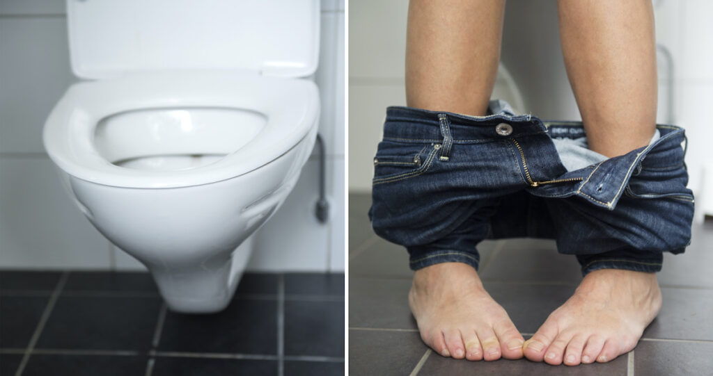 Person på toalett