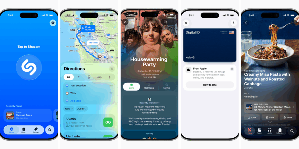 Shazam och många andra appar går som tåget. Ja inte i Sverige då men andra fungerande tåg. (Foto: Apple)