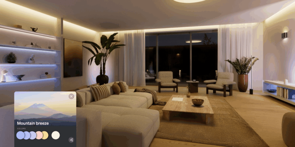 Det är ju ganska rimligt att de ska kunna anpassas efter rummet för en mer naturlig ljusscen. (Foto: Signify)