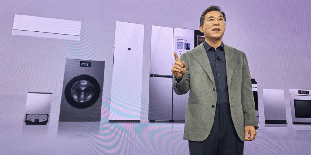 Samsung var tidiga med sin kyl "Familyhub" men nu kliver de över till ren AI. (Foto: Samsung)