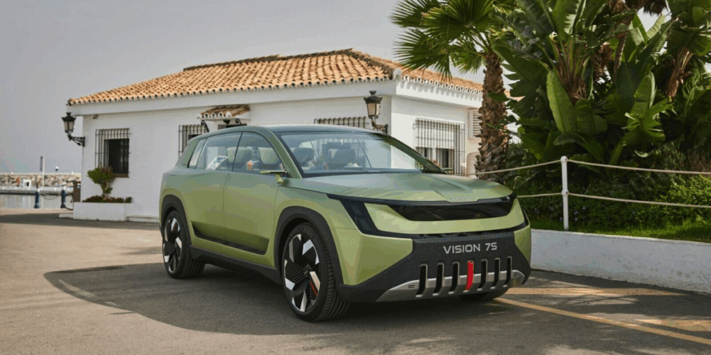 Konceptbilen Vision 7S sägs vara grunden till denna Peaq. (Foto: Škoda) 