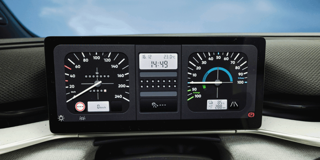 Den här skärmen hittar du bakom ratten. (Foto: Volkswagen)