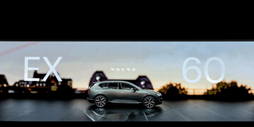 EX60 bygger på Volvos nya SPA3-plattform, utvecklad enbart för elbilar. (Foto: Volvo)